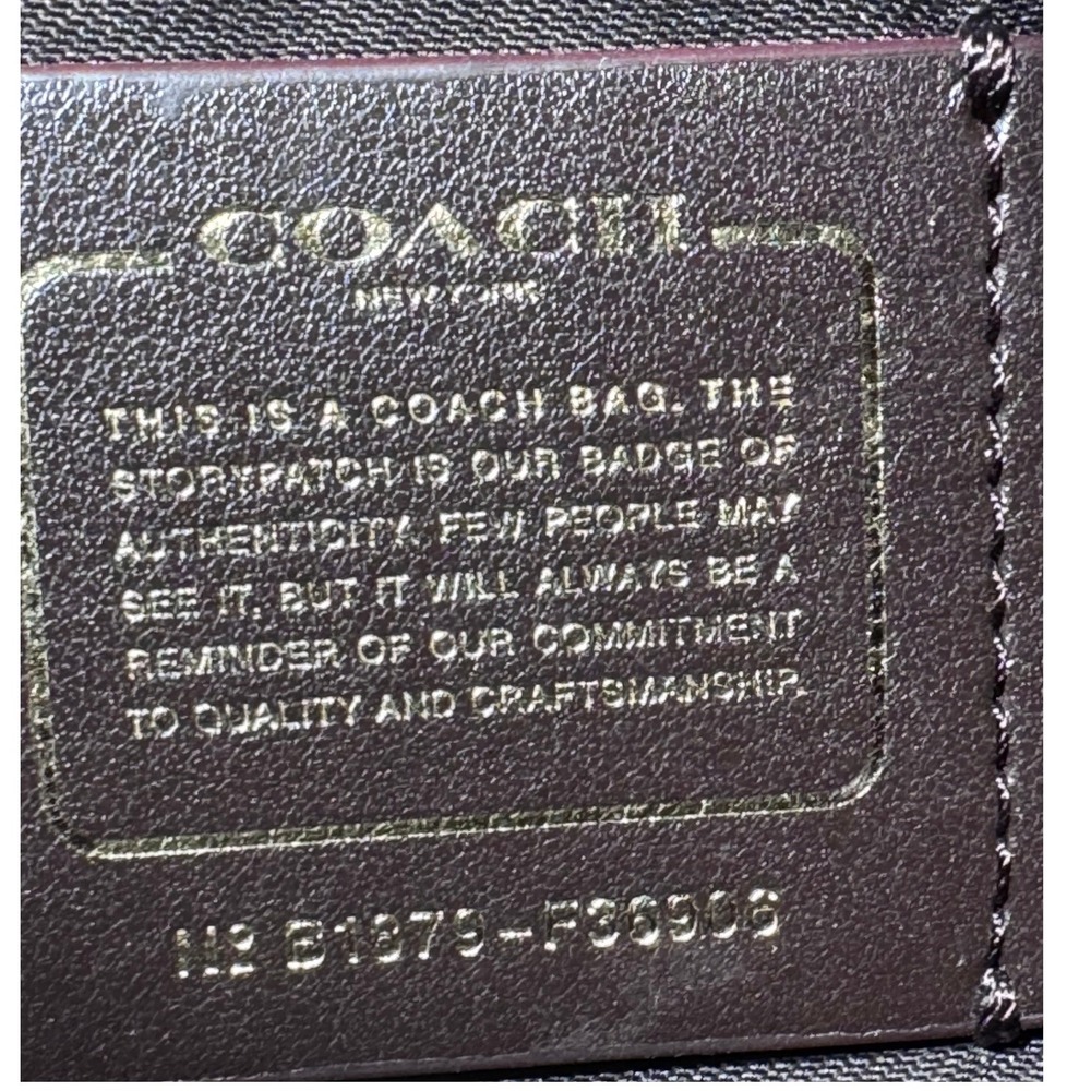 Coach Signature Canvas Stanton Carryall Brown Tan Monogram Handbag F36704 - Picture 9 of 11